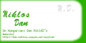 miklos dan business card